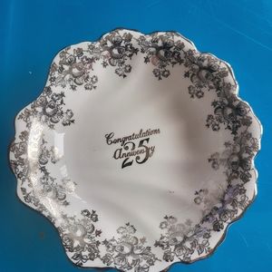 25th anniversary bone China saucer